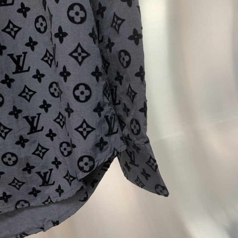 L0*is V*t0n Flocked jacquard all over printed long sleeve shirt