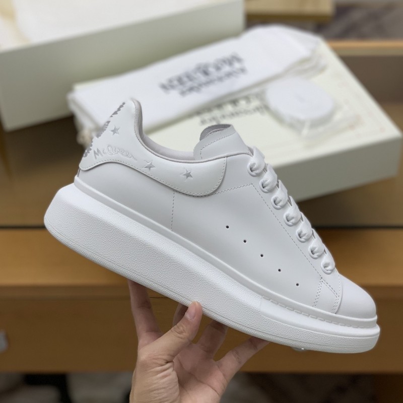 Ale*d*r M*Q*en MQ Silver Flying Swallow tail Sneakers