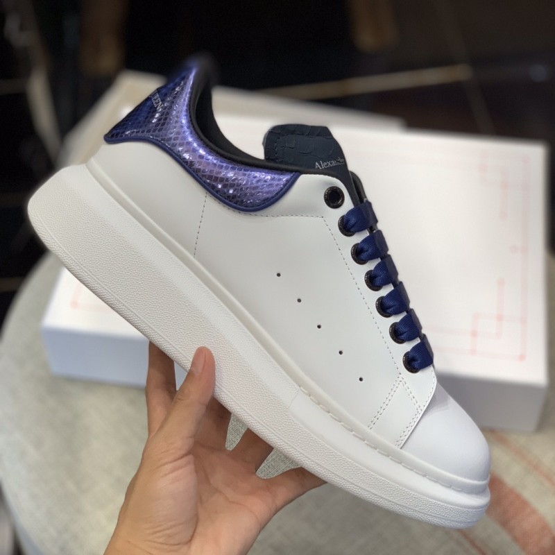 Ale*d*r M*Q*en MQ Blue snake-grain pattern tail Sneakers