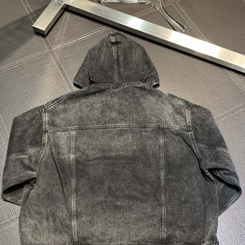 Ba*len*cia*ga  hooded stand collar jacket