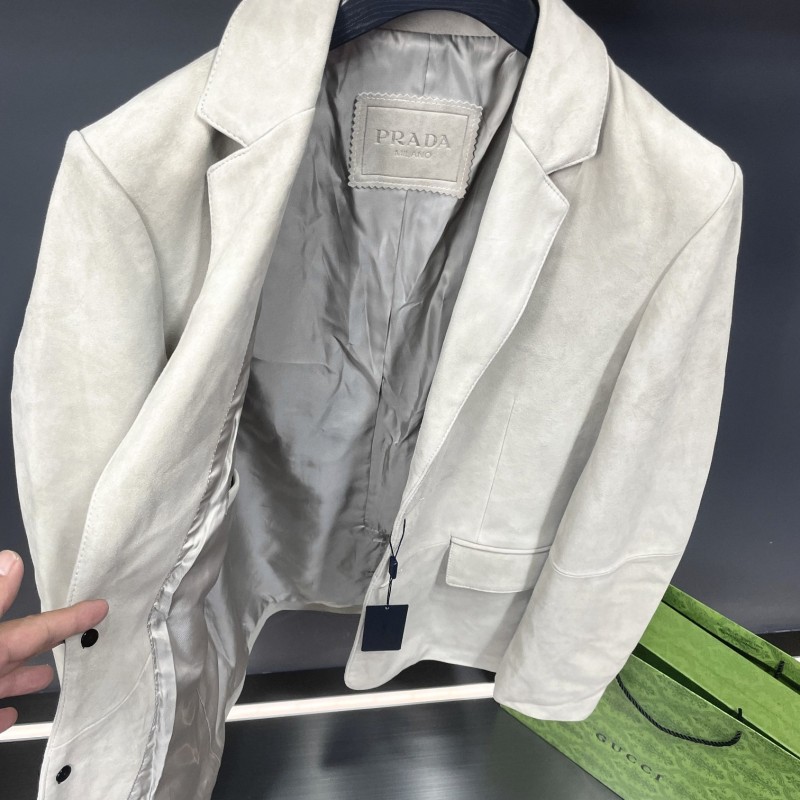 Pra*a deerskin blazer