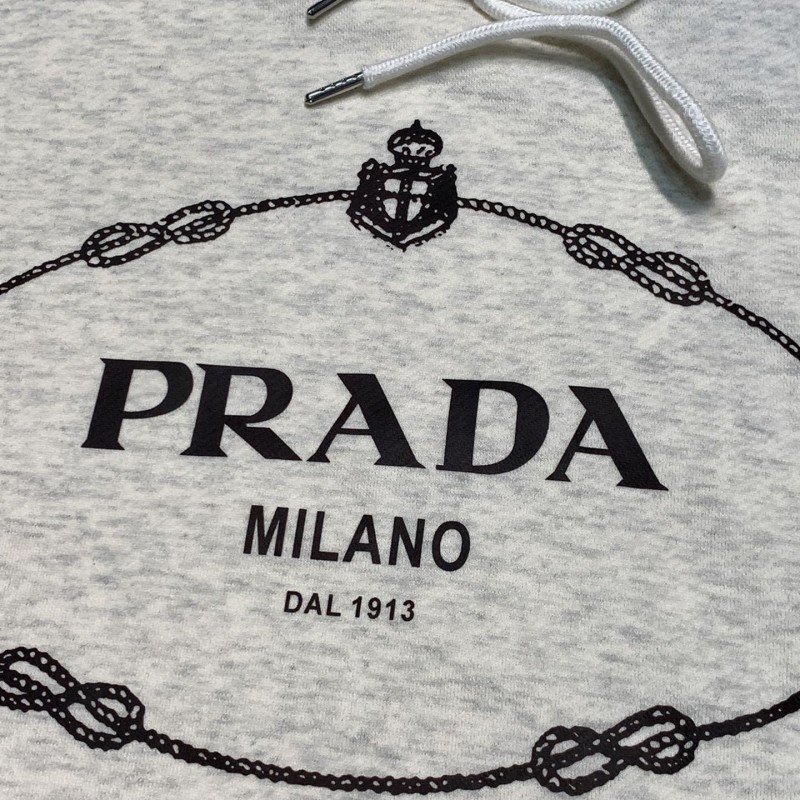 Pra*a fleece hooded sweatshirt