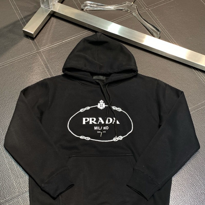 Pra*a fleece hooded sweatshirt