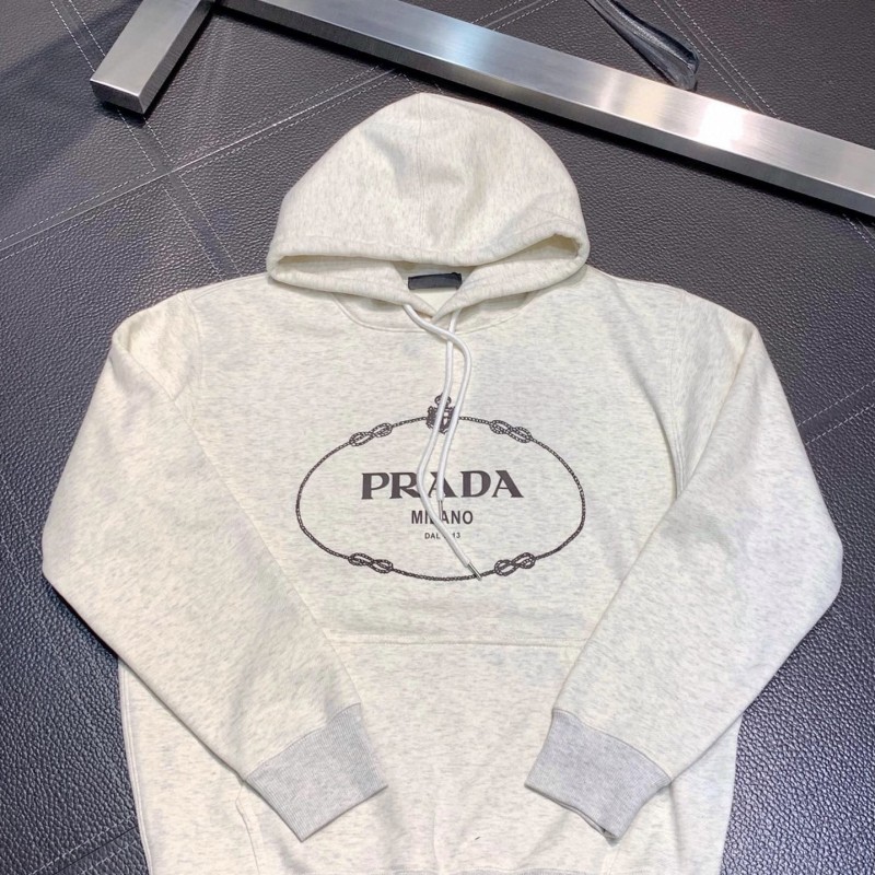 Pra*a fleece hooded sweatshirt