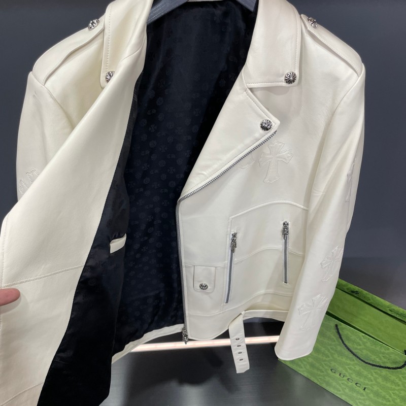 Ch**me He**ts motorcycle leather jacket