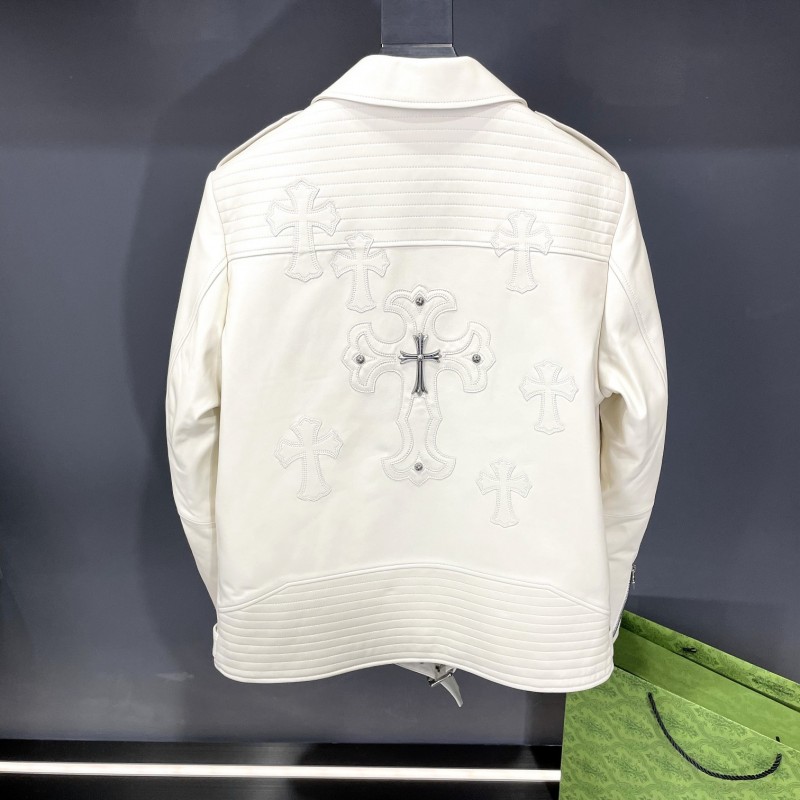 Ch**me He**ts motorcycle leather jacket