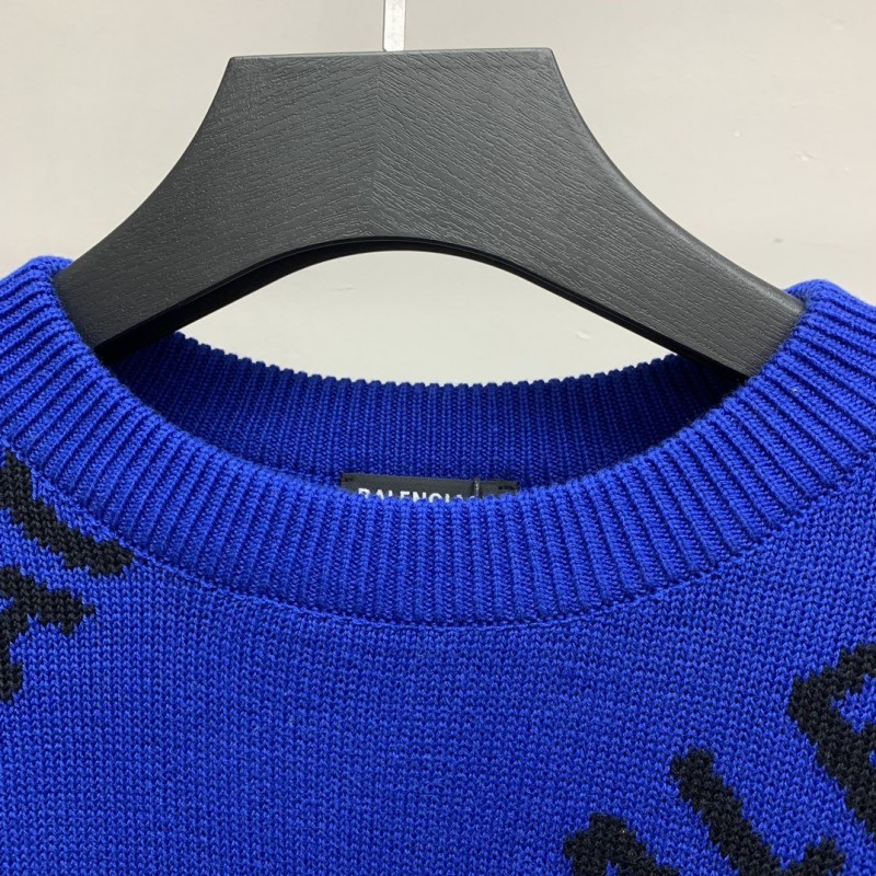 Ba*len*cia*ga letter sweater