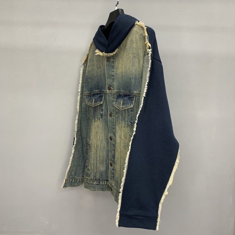 Ba*len*cia*ga patchwork denim jacket