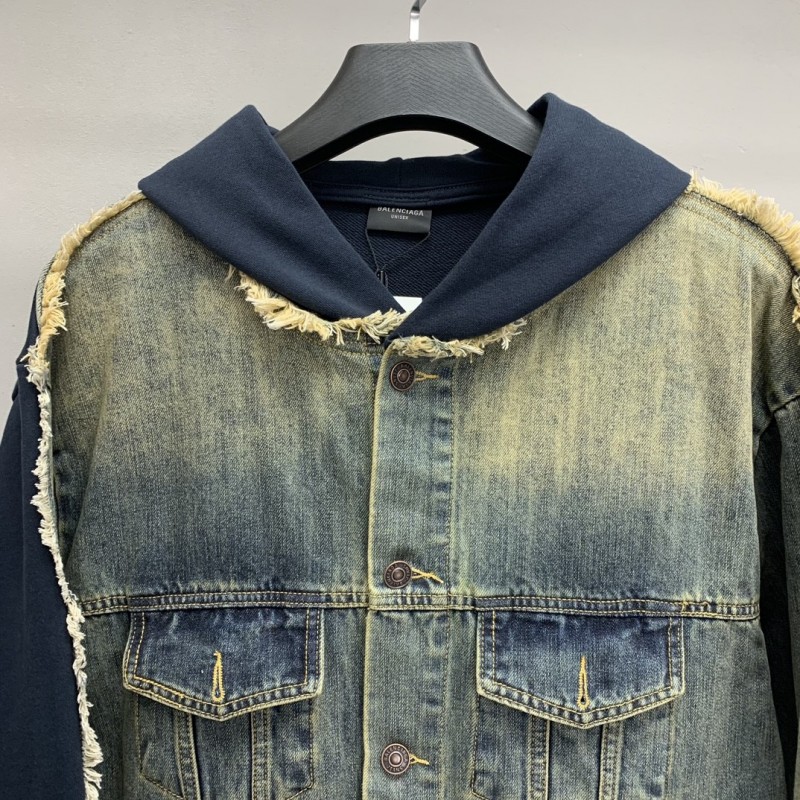 Ba*len*cia*ga patchwork denim jacket