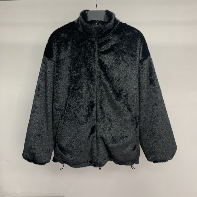 Ba*len*cia*ga embroidered fur jacket