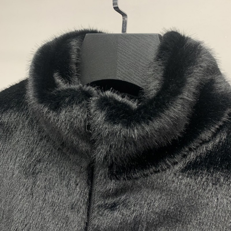 Ba*len*cia*ga embroidered fur jacket