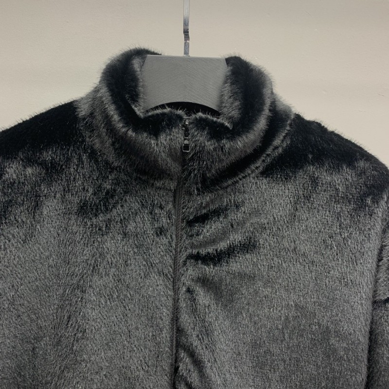 Ba*len*cia*ga embroidered fur jacket