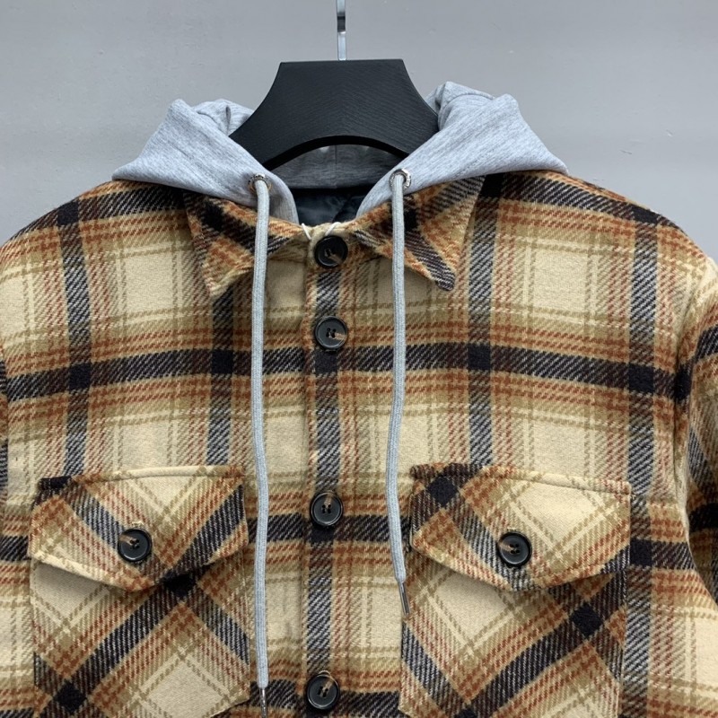 Ba*len*cia*ga flannel plaid shirt jacket