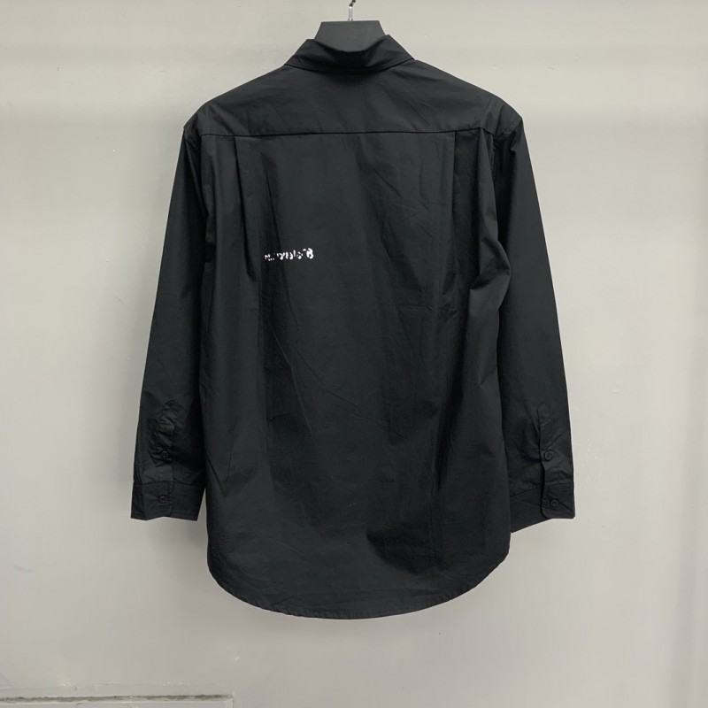 Ba*len*cia*ga blurred lettering long sleeve shirt