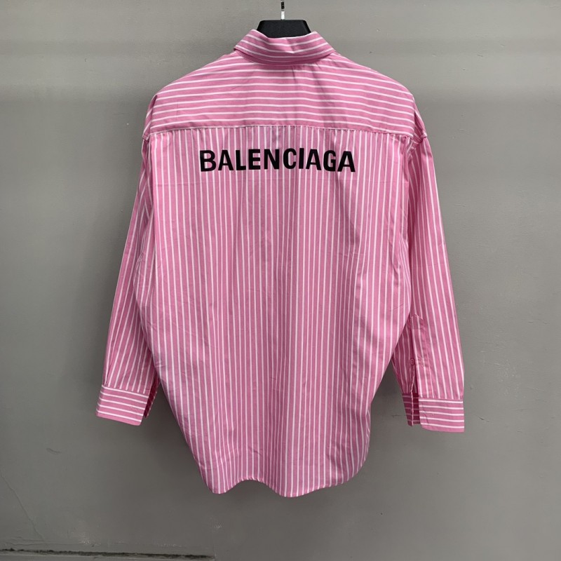 Ba*len*cia*ga striped long-sleeved shirt