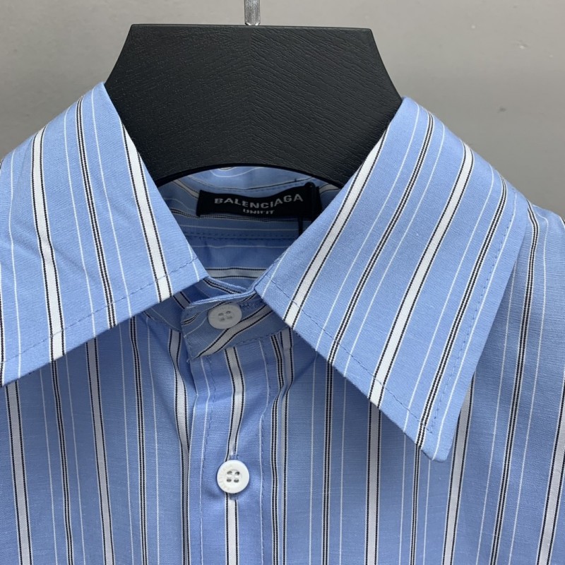 Ba*len*cia*ga striped long-sleeved shirt