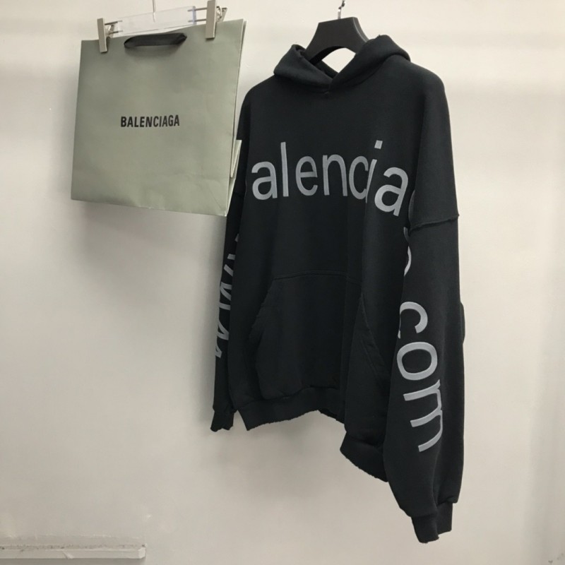 Ba*len*cia*ga lettered hooded sweatshirt