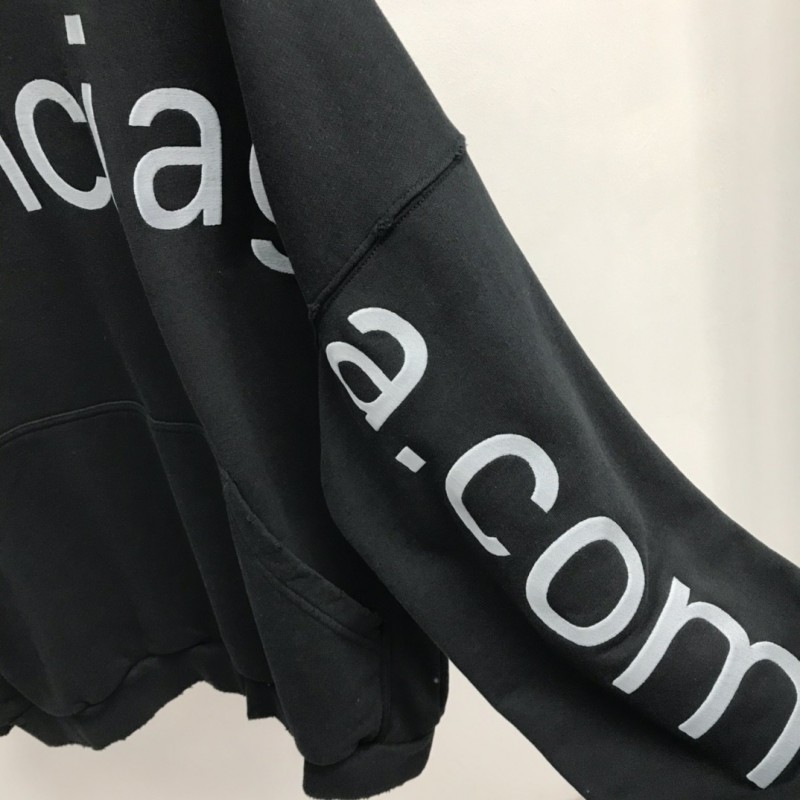 Ba*len*cia*ga lettered hooded sweatshirt