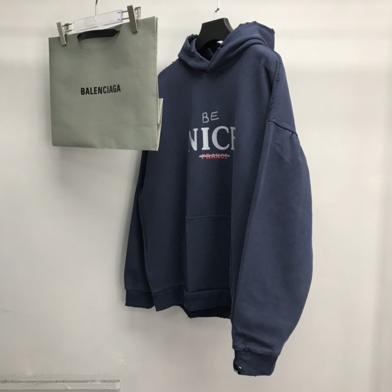 Ba*len*cia*ga BE NICE hooded sweatshirt