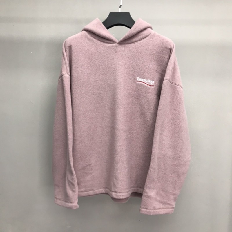 Ba*len*cia*ga Polar Fleece Coke Hooded Sweatshirt