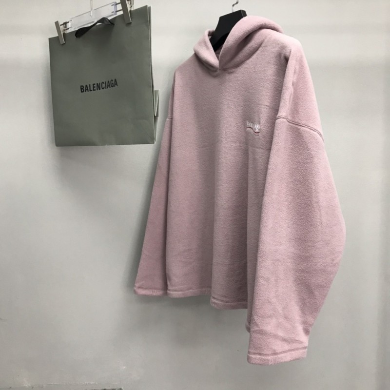 Ba*len*cia*ga Polar Fleece Coke Hooded Sweatshirt