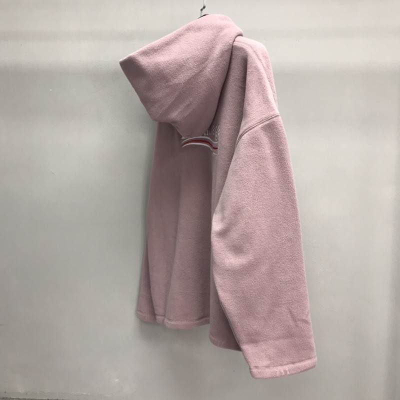Ba*len*cia*ga Polar Fleece Coke Hooded Sweatshirt