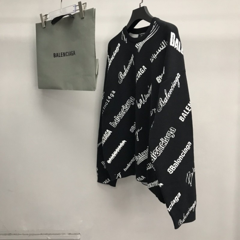 Ba*len*cia*ga letter sweater