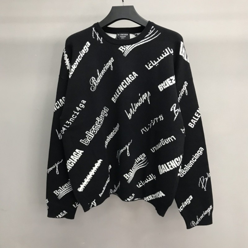 Ba*len*cia*ga letter sweater