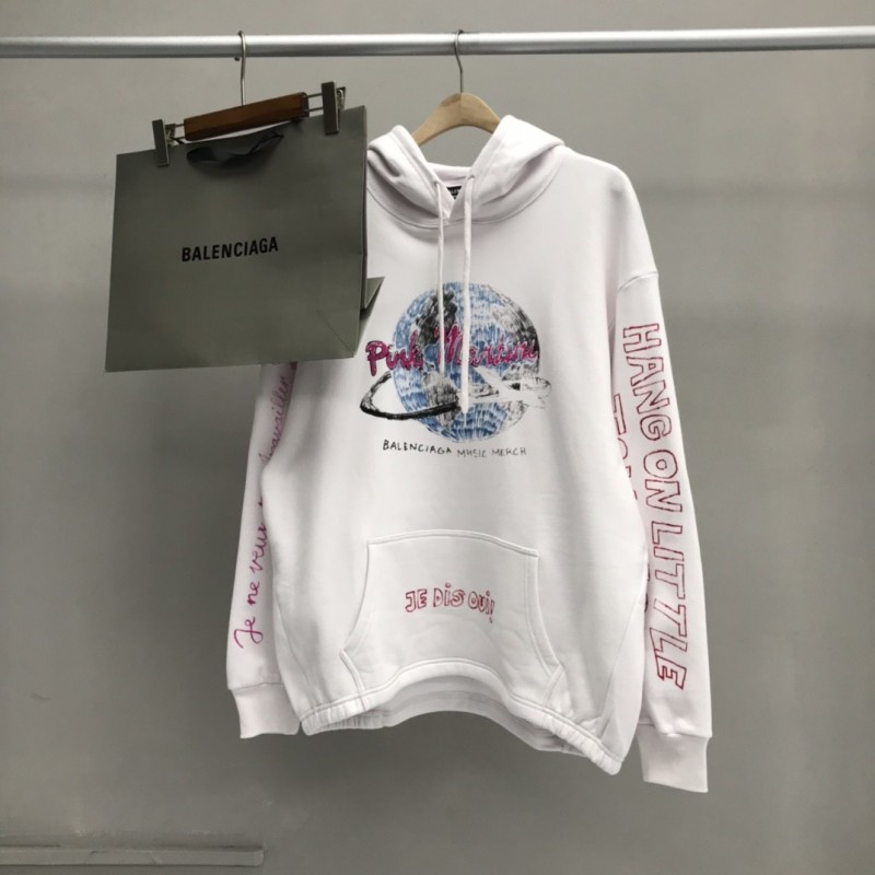Ba*len*cia*ga printed hooded sweatshirt
