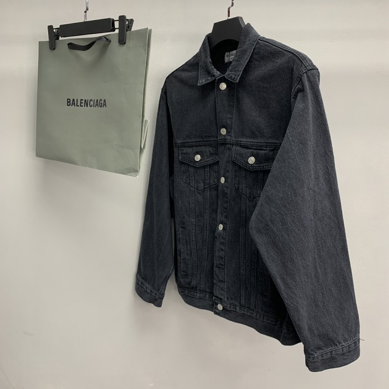 Ba*len*cia*ga BB letter denim jacket
