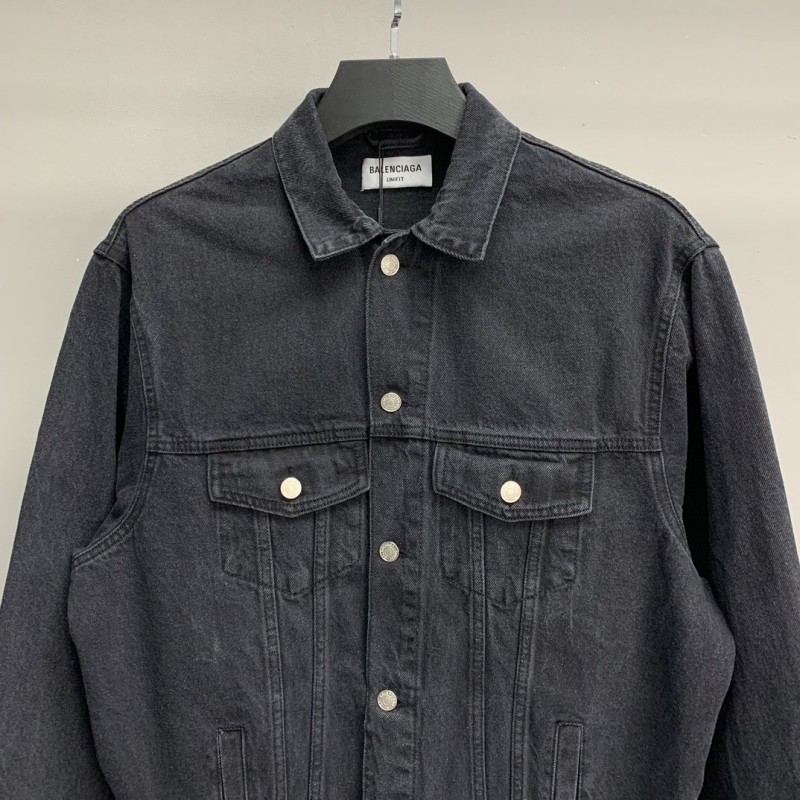Ba*len*cia*ga BB letter denim jacket