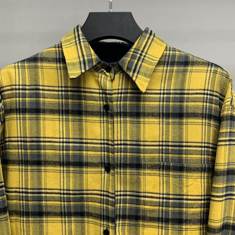 Ba*len*cia*ga reversible plaid shirt jacket