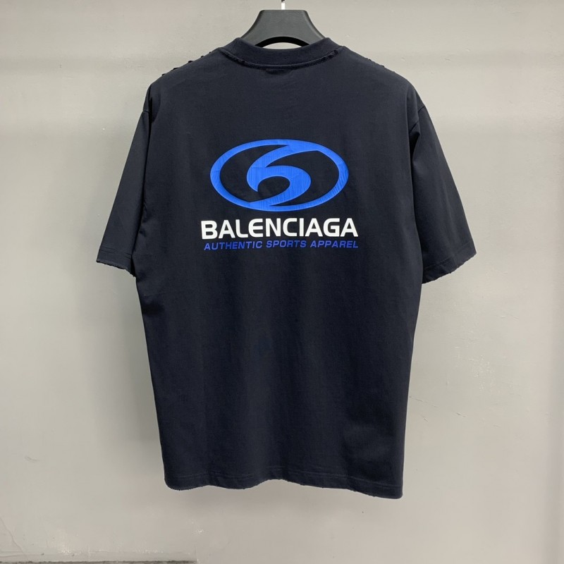 Ba*len*cia*ga surf crackle T-shirt