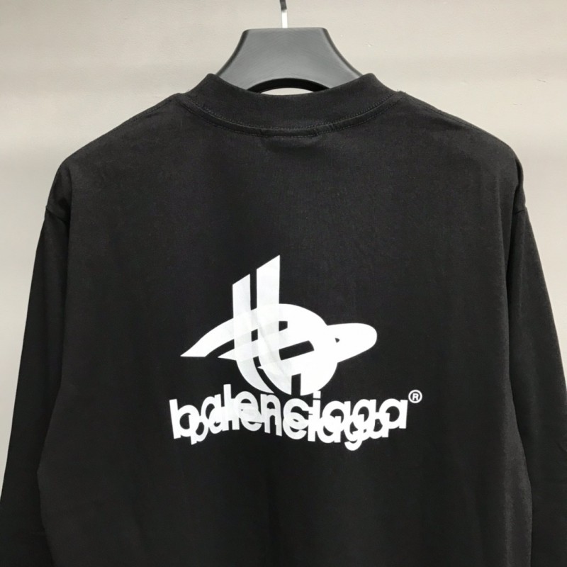 Ba*len*cia*ga lettered long sleeve T-shirt