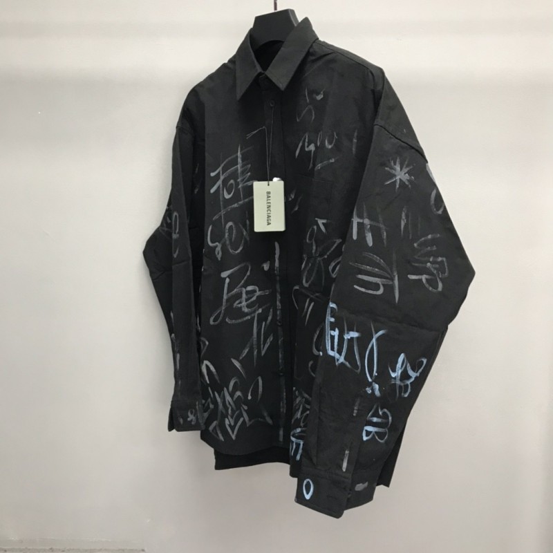 Ba*len*cia*ga BLCG graffiti long-sleeved shirt