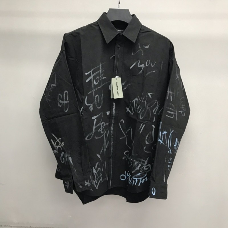Ba*len*cia*ga BLCG graffiti long-sleeved shirt