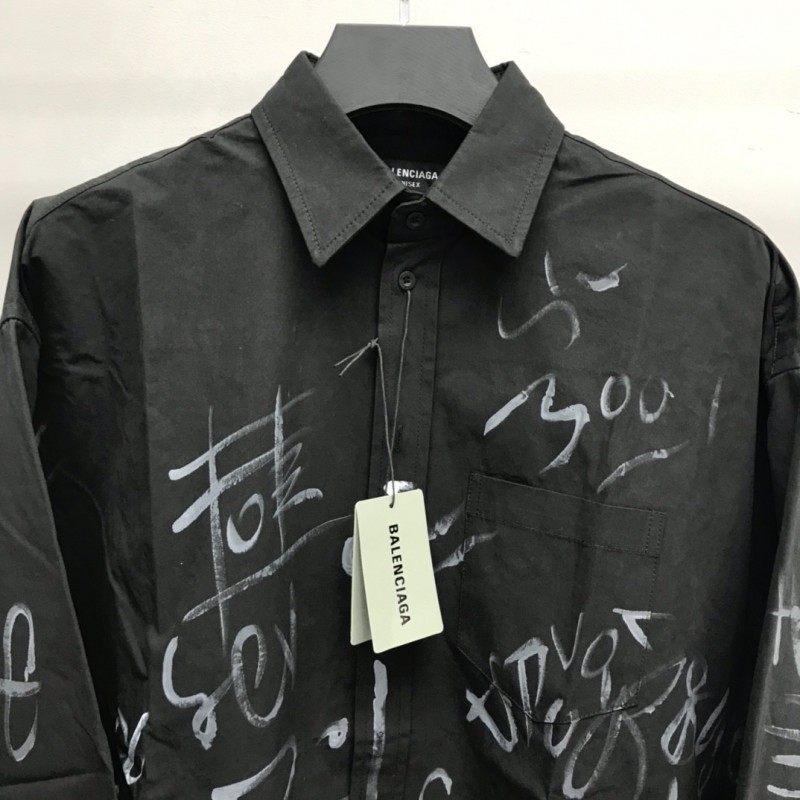 Ba*len*cia*ga BLCG graffiti long-sleeved shirt