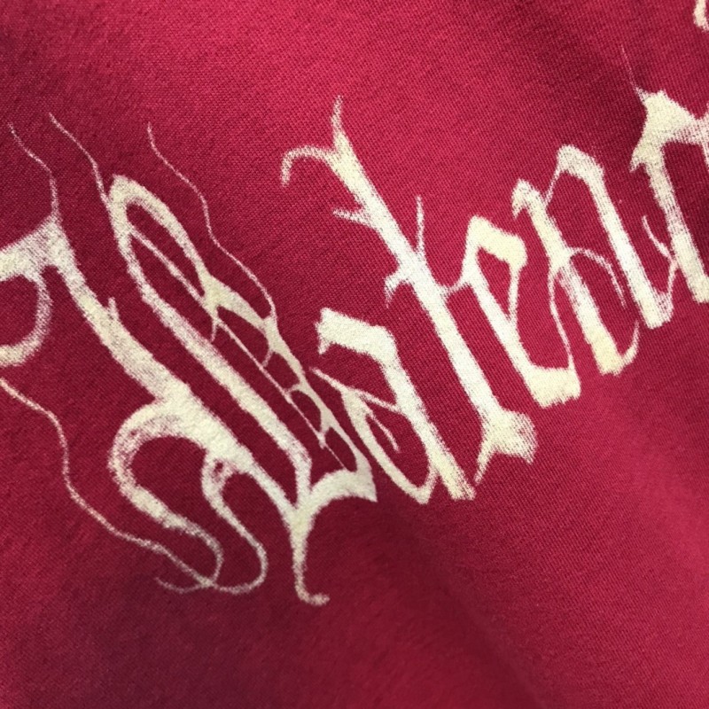 Ba*len*cia*ga Sanskrit lettering industrial paint T-shirt