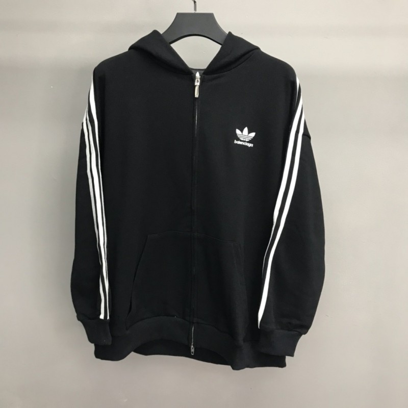 Ba*len*cia*ga Ardy Wiranata logo zipper hoodie