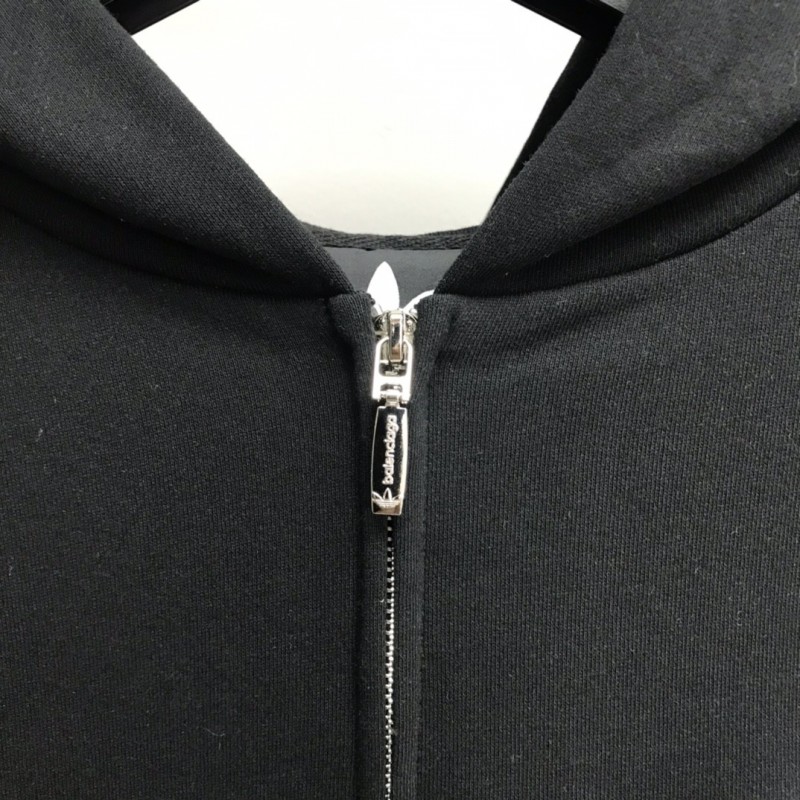Ba*len*cia*ga Ardy Wiranata logo zipper hoodie