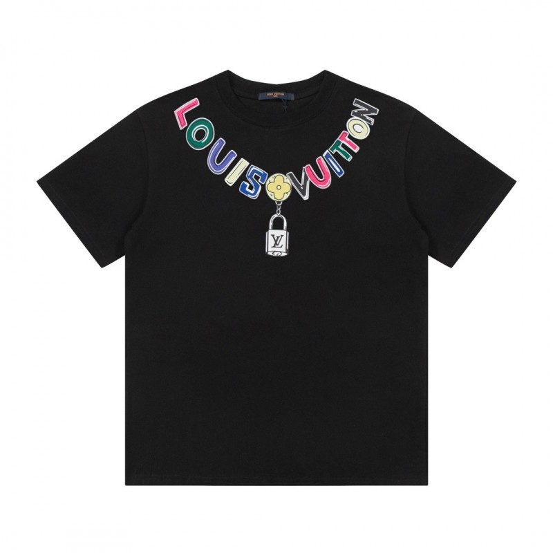L0*is V*t0n Logo lettering T-shirt with 23SS neckline