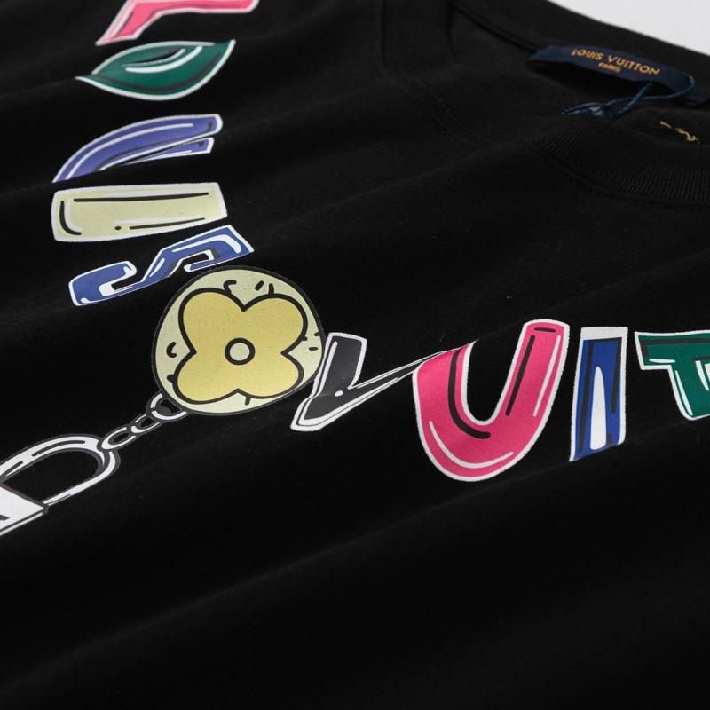 L0*is V*t0n Logo lettering T-shirt with 23SS neckline