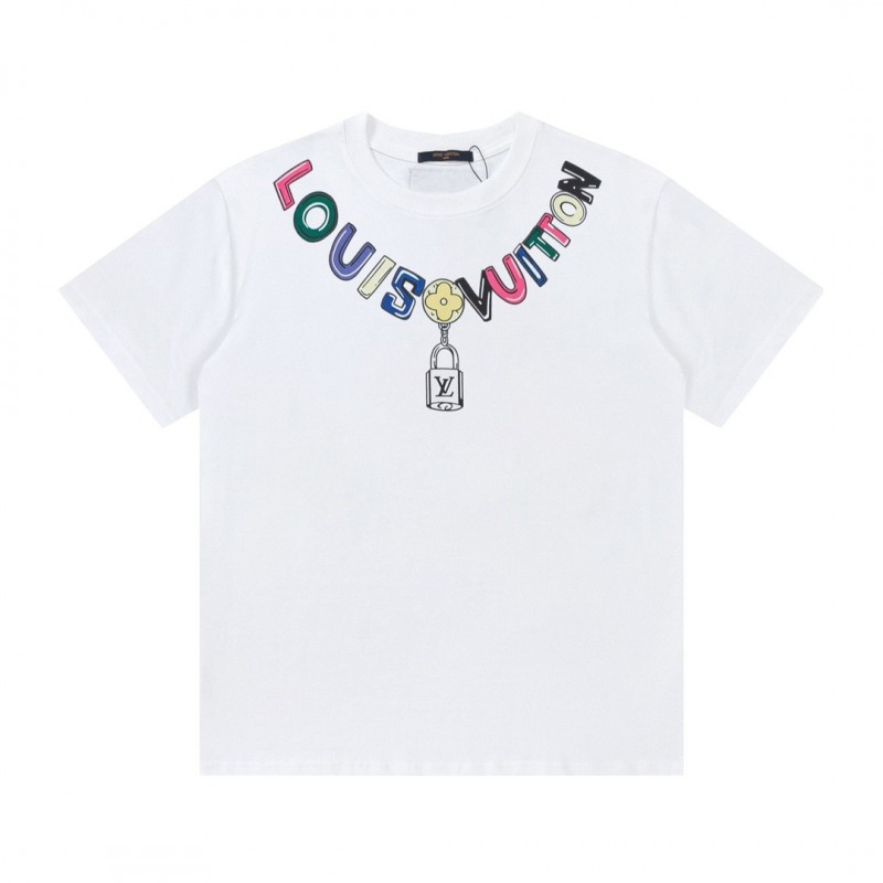 L0*is V*t0n Logo lettering T-shirt with 23SS neckline