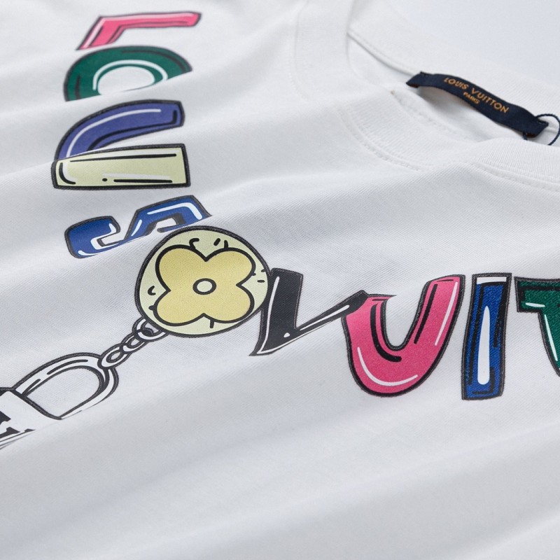 L0*is V*t0n Logo lettering T-shirt with 23SS neckline