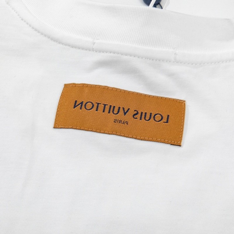 L0*is V*t0n 23ss small plane full print pattern gold classic T-shirt