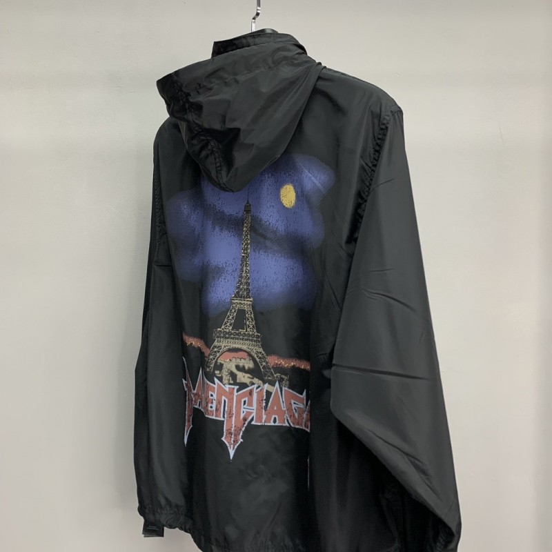 Ba*len*cia*ga BLCG Tower Night View waterproof jacket