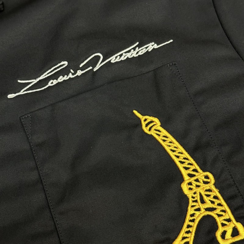 L0*is V*t0n Iron Tower embroidered monogrammed shirt