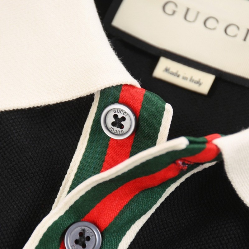 G*u*i 2024 new polo shirt with colorful placket