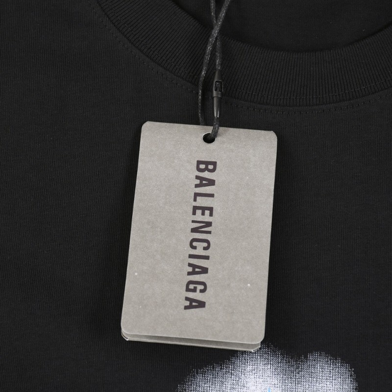 Ba*len*cia*ga 24s double B dot printing t-shirt
