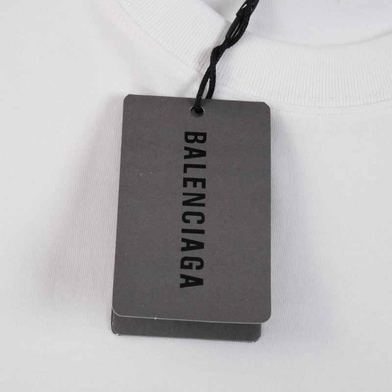 Ba*len*cia*ga 24s embroidered fabric t-shirt